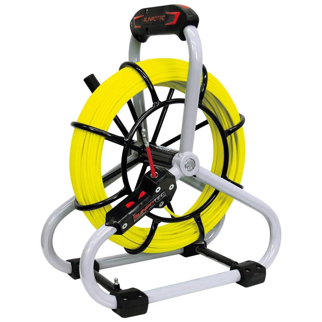 Runpotec Standard-Set Glasfaserstab 30 m, Durchmesser 4,5 mm, Gewinde RTG, Durchmesser 6 mm inklusive Stahlhaspel, Durchmesser 330 mm, 10054